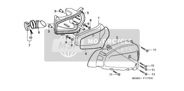 Honda SGX50S 2000 Purificateur d'air pour un 2000 Honda SGX50S